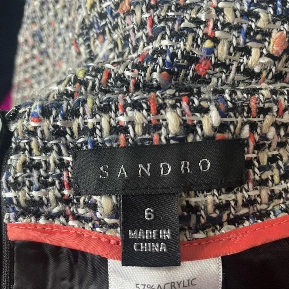 Sandro Boucle Tweed Pencil Skirt 30394